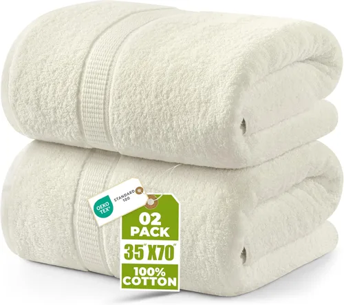 Miniatura 23 de Utopia Towels - Toalla de baño gigante, 2 unidades, 17.69 oz/yd2 (600 gsm), 100% algodón hilado en anillo, altamente absorbentes y de secado rápido