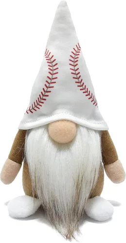 Pequeños gnomos de béisbol, adornos de peluche, lindos gnomos suecos Tomte Nisse enano, muñeca de gnomo enano para fanáticos de los juegos