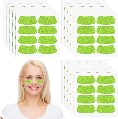 Miniatura 24 de Cholemy 120 pares de calcomanías negras de ojo a granel, calcomanías con purpurina de béisbol, fútbol, sóftbol, fiesta, accesorios para el día