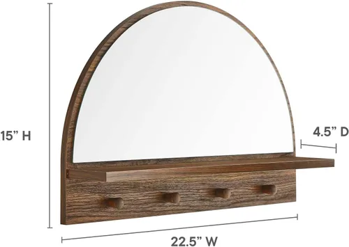 Miniatura 6 de Modway EEI-6350-OAK Moonbeam - Espejo arqueado, roble