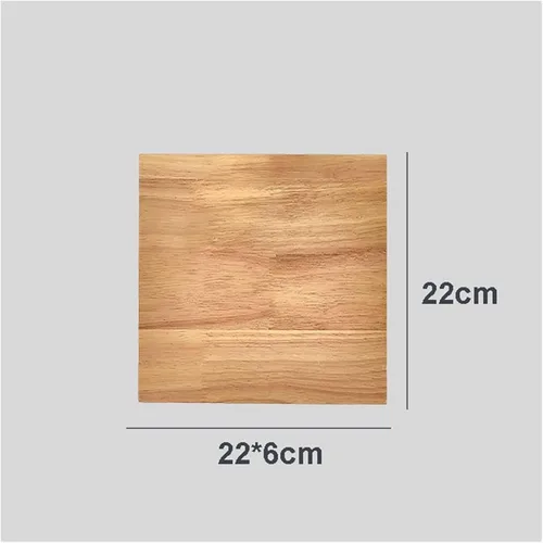 Miniatura 6 de Lámpara de pared LED de madera, aplique de pared cuadrada, lámpara de pared para interiores de 9 W, con acrílico, lámparas de cabecera de madera