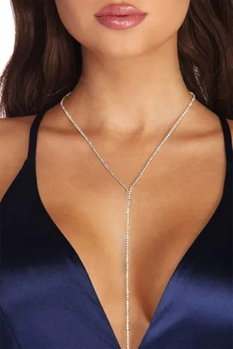 Miniatura 2 de EFTOM Gargantilla de diamantes de imitación de plata brillante gargantilla de cristal para mujeres y niñas