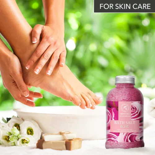 Miniatura 7 de Sales de baño de rosas de 21.16 onzas, aceite de palisandro natural y extracto de rosa, lo mejor para relajarse, buen sueño, belleza, baño, cuidado
