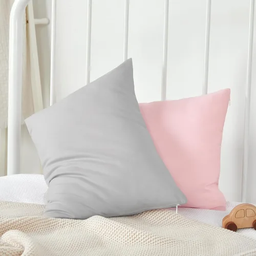 Miniatura 6 de TILLYOU Paquete de 2 fundas de almohada para niños pequeños con cremallera, de microfibra suave y sedosa de 13 x 18 pulgadas, fundas de almohada