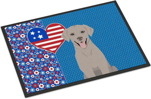 Miniatura 175 de Caroline's Treasures WDK5119JMAT Airedale Terrier USA - Tapete para interiores o exteriores, 24 x 36 pulgadas, tapete para puerta delantera