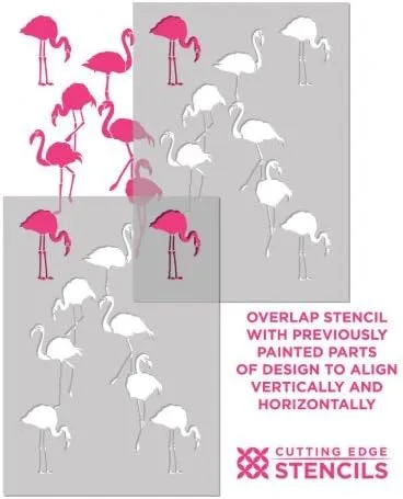 Miniatura 9 de Plantilla de flamenco – Plantillas reutilizables para paredes – Decoración del hogar – Plantillas de pared de moda para paredes – por Cutting Edge