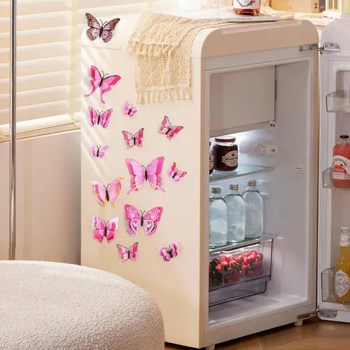 Miniatura 5 de SAOROPEB Decoración de pared de mariposa 3D, 24 piezas de decoraciones de mariposa de doble capa para decoraciones de fiesta, decoración de Rosa