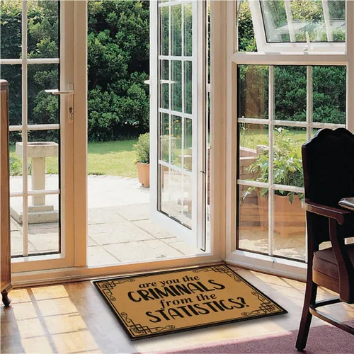 Miniatura 6 de Tapete de bienvenida de interior con texto en inglés "Are You The Criminals", tapete antideslizante para puerta delantera, 30 x 18 pulgadas