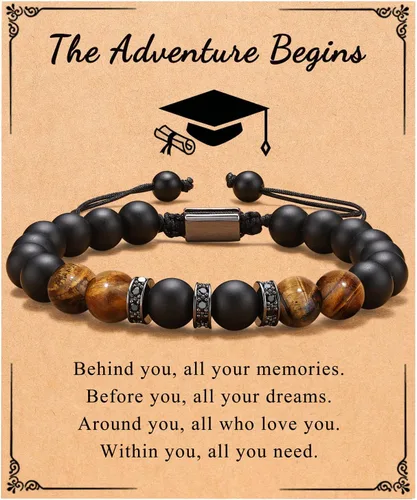 UNGENT THEM Pulsera ajustable para hombre, aniversario, cumpleaños, Navidad, graduación, regalo para él, hombre, niños