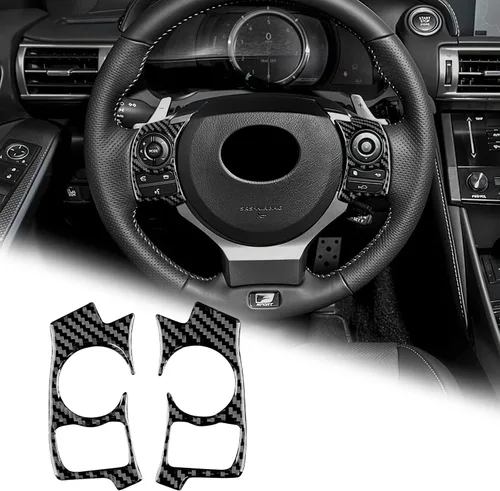 Miniatura 10 de AIRSPEED Para Lexus IS - Adhesivo decorativo para volante de fibra de carbono, marco central para Lexus IS250, IS300, IS350, 200T, 2013-2019, Para
