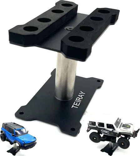 Soporte de trabajo para automóvil a control remoto, estación de trabajo de reparación de aluminio de 360 grados de altura de rotación para 1/16 1/18