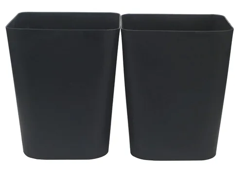 Cubo de basura pequeño de 1.6 galones para baño, papelera para cocina, oficina, baño, paquete de 2 (1.6 galones (paquete de 2), color negro