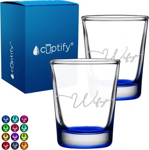 Miniatura 43 de Cuptify Regalos para baby shower, para la nueva mamá, EST 2023, 2 onzas, con fondo negro, juego de 2 vasos grabados para fiesta, regalo