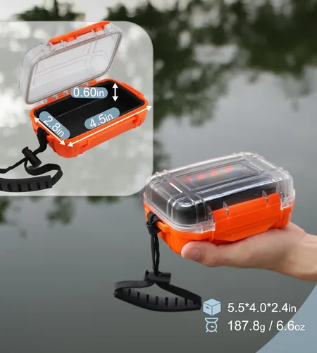 Miniatura 2 de Pequeña caja impermeable mini caja seca contenedor impermeable, caja de almacenamiento hermética, pequeñas cajas impermeables para kayak, canotaje