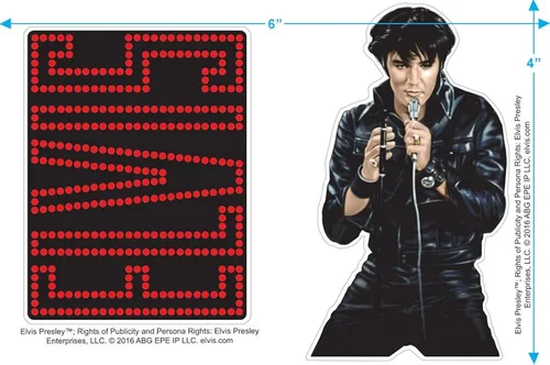 Miniatura 3 de Popfunk Elvis Presley Signature Heartthrob Music Pullover Sudadera con capucha y pegatinas