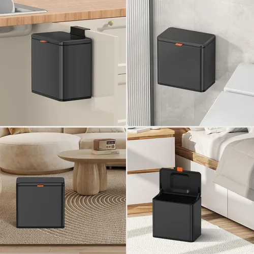 Miniatura 7 de Mbillion - Bote de compostaje de cocina con tapa colgante de 1.05 galones, bote de basura de acero inoxidable para puerta de gabinete de cocina