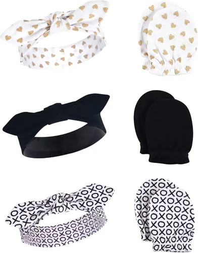 Miniatura 18 de Hudson Baby Conjunto de diadema de algodón y manoplas para rascar para bebé