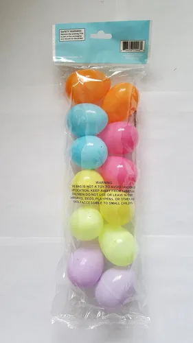 Miniatura 2 de BestPysanky Juego de 12 huevos de plástico amarillo pastel, verde, rosa, azul, blanco, 2.25 pulgadas