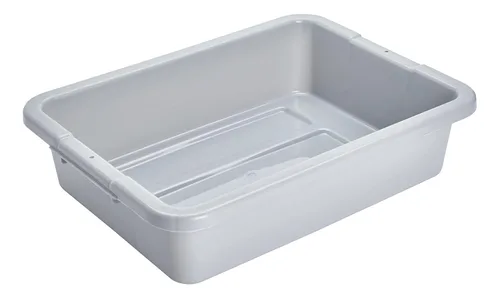 Rubbermaid Commercial Products Caja Estándar para Servicio/Utilidad, 4.6 Galones, Gris, Plástico, Lavabo de Restaurante de Servicio Pesado/Tina de