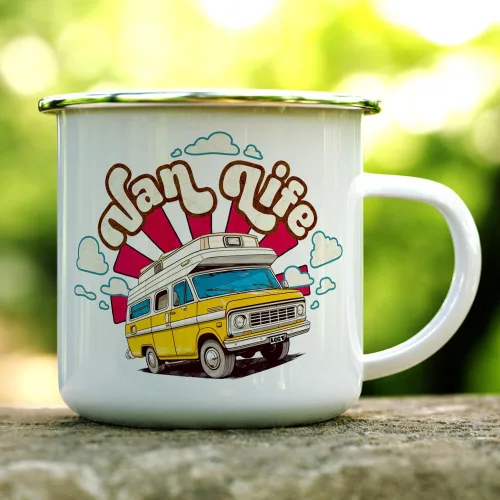 Miniatura 2 de Van Life - Taza de café retro para caravana, viajes, campamento, viajes, viajes, viajes, viajes, viajes, viajes, viajes, naturaleza, fogata
