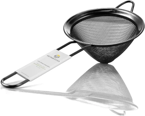 Miniatura 13 de Homestia - Colador de acero inoxidable de malla fina para colar té, colador de té de 3 pulgadas. Plateado