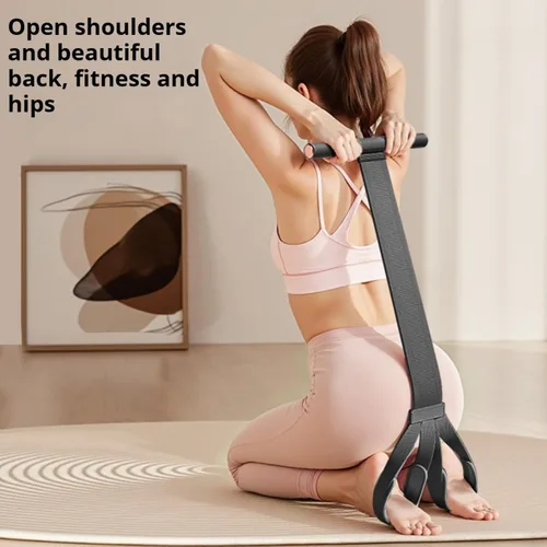 Miniatura 3 de 2025 Nueva Banda de Resistencia de Pedal de Yoga con Manija, Banda de Tela Anti-Rotura Elástica para Abdominales y Fuerza, Cuerda de Tracción