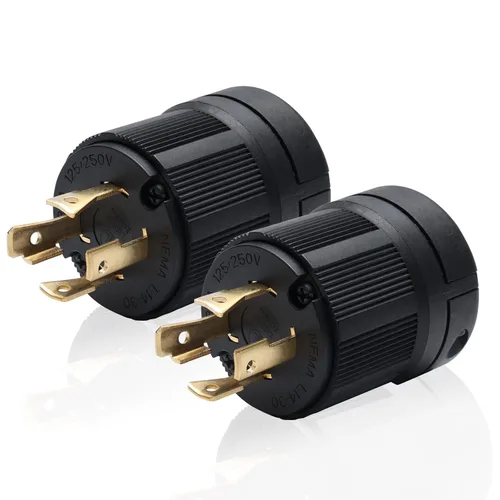 Miniatura 8 de STARELO Enchufe de bloqueo de 30 amperios/conector para grupo electrógeno, NEMA L14-30P y L14-30C, 125/250V 3 polos 4 cables con conexión a tierra