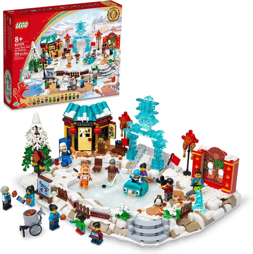 LEGO Kit de construcción del Festival de Hielo Lunar New Year 80109; juguete de regalo para niños de 8 años en adelante; juego de construcción con