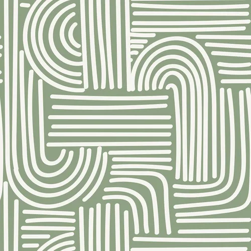 VEELIKE Papel tapiz geométrico verde salvia para despegar y pegar, papel tapiz geométrico abstracto bohemio para dormitorio, baño, pared decorativa