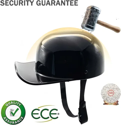 Miniatura 7 de Casco de béisbol vintage para motocicleta, gorra abierta con gafas para hombres y mujeres adultos, ciclomotor, moto, jet-scooter, bicicleta, Street
