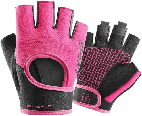 Miniatura 9 de INOGIH Guantes de entrenamiento transpirables para mujer, guantes de levantamiento de pesas para gimnasio, ciclismo, ejercicio, fitness