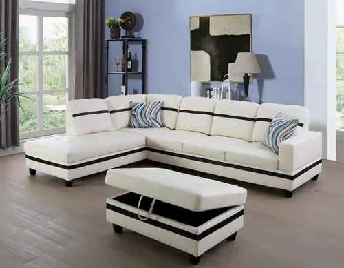 Miniatura 9 de Juego de sofá modular F091-F094 Crema Blanco