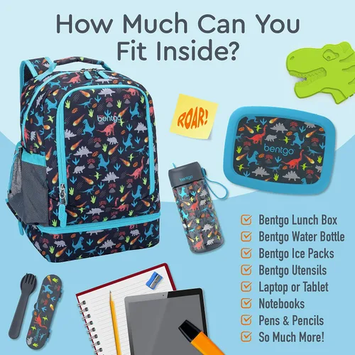 Miniatura 4 de Bentgo Kids Prints, 2 en 1, Mochila y lonchera aislada
