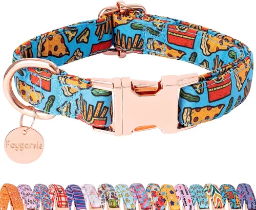 Miniatura 7 de Faygarsle Collar Lindo de Perro para Perras y Perros Machos, Collar Suave y Elegante para Mascotas con Diseño de Limón, Collar de Perro Amarillo