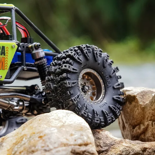 Miniatura 7 de INJORA Neumáticos 1.0 - Neumáticos S5 Swamp Claw para Terreno de Lodo para TRX4M AX24 Axial SCX24 FCX24 Auto RC Crawler 1/18 1/24, 64 * 24mm, T1019