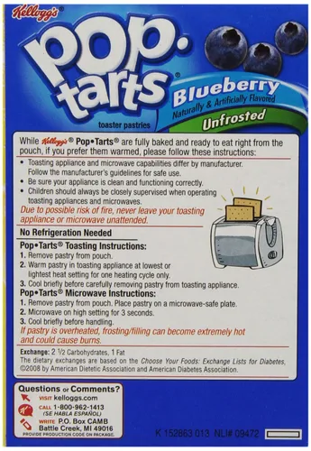 Miniatura 4 de Kellogg's Pop-Tarts - Pasteles tostadores de arándanos esmerilados, 8 unidades (paquete de 2)