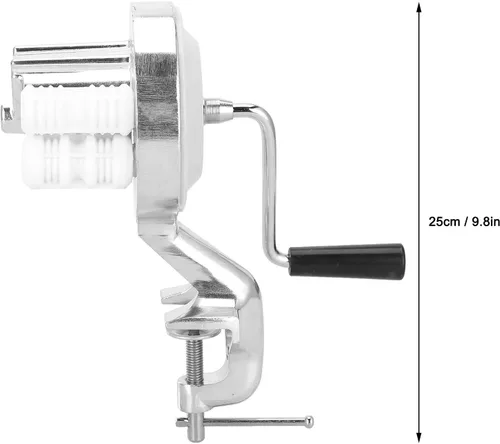 Miniatura 4 de Máquina manual para hacer macarrones, máquina para hacer pasta, máquina para hacer pasta, acero inoxidable, manivela, fideos, máquina de prensado