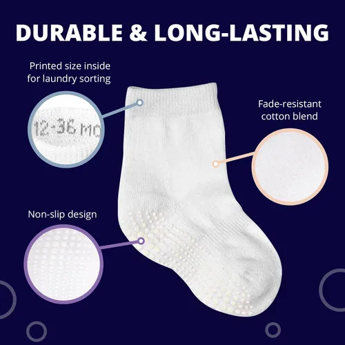 Miniatura 3 de LA ACTIVE Non Slip Grip Ankle Boys and Girls Socks for Babies Toddlers and Kids