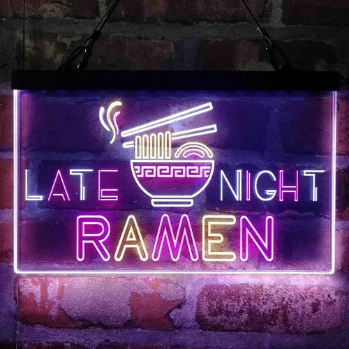 Miniatura 19 de ADVPRO Late Night Ramen Shop Tri-color Led Neon Sign Green & Red & Yellow 13 x 8.7 Inches st9s32-i3305-gry