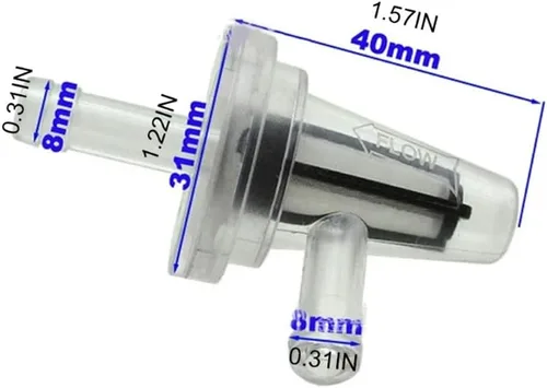 Miniatura 6 de Paquete de 2 Filtros de Combustible en Línea L de Ángulo Recto de 90 Grados 1/4'' 6mm 7mm Filtros de Combustible en Línea de Repuesto para Motor