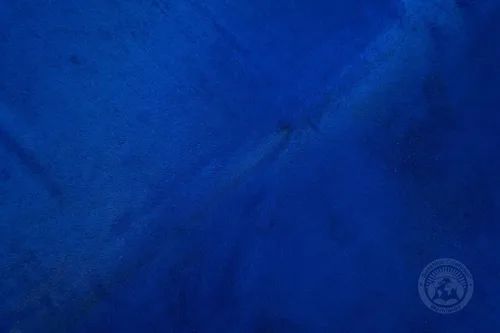 Miniatura 6 de Sunshine Cowhides Alfombra de piel de vaca 100% genuina teñida, color azul marino, alfombra de estilo moderno y alfombra para suelo de sala