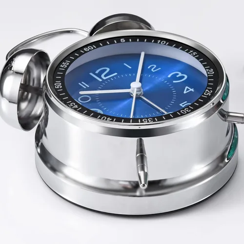 Miniatura 6 de Cadmos Reloj despertador fuerte para personas que duermen profundamente, retro de 10 cm, silencioso, sin tic-tac, de cuarzo, con retroiluminación