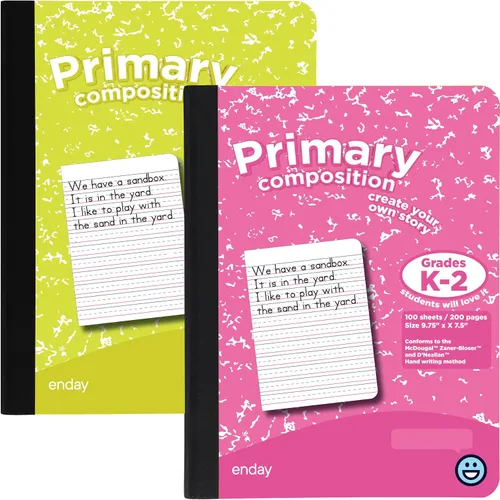 Miniatura 8 de Enday Cuaderno de composición primaria K-2, libro de composición a rayas primarias, cuaderno de composición primaria para niños, cuaderno de 100