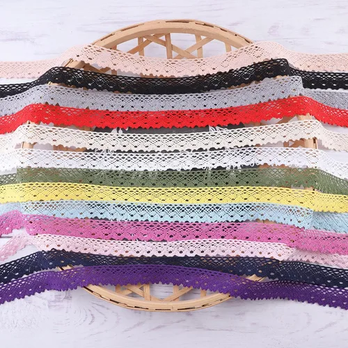 Miniatura 7 de Cinta de encaje vintage de 20 yardas x 1 pulgada, borde de encaje de algodón de ganchillo para paquete de Navidad, costura de novia, disfraces
