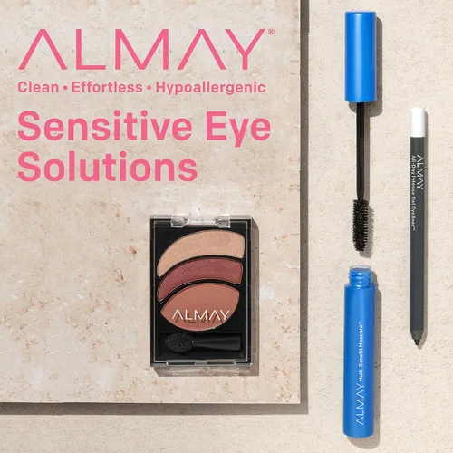 Miniatura 9 de Almay Máscara multibeneficio y lápiz delineador de ojos para todo el día, maquillaje de ojos, hipoalergénico, delineador de ojos negro y rímel