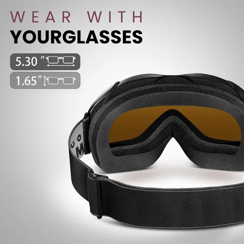 Miniatura 152 de OutdoorMaster OTG Gafas de esquí – Gafas sobre lentes para esquí y snowboard para hombres, mujeres y jóvenes – 100% de protección UV A1-vlt 46%