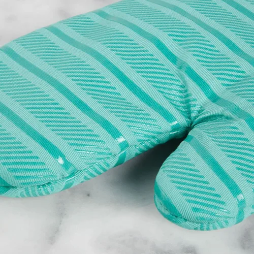 Miniatura 4 de KitchenAid Albany - Manoplas para horno, paquete de 2, Aqua Sky, 7 x 13 pulgadas