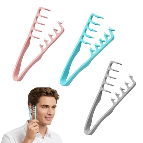 Juego de 3 peines texturizados, peines para el cabello, adecuados para entusiastas del peinado, viajeros e individuos de pelo rizado