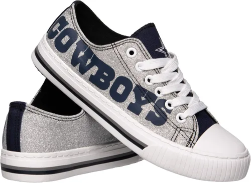 FOCO - Tenis de corte bajo para mujer, diseño de lona con logotipo de equipo de la NFL