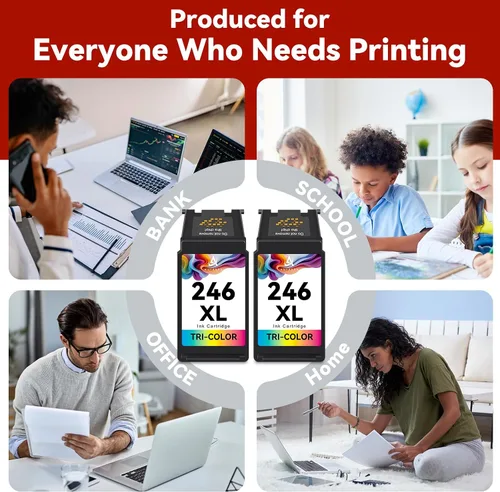 Miniatura 6 de 246XL - Cartuchos de tinta de color compatibles con Cannon CL-246 246 XL CL-246XL para Canon PIXMA TR4520 TS302 MG2525 TR4527 TS3322 MG3022 MX490